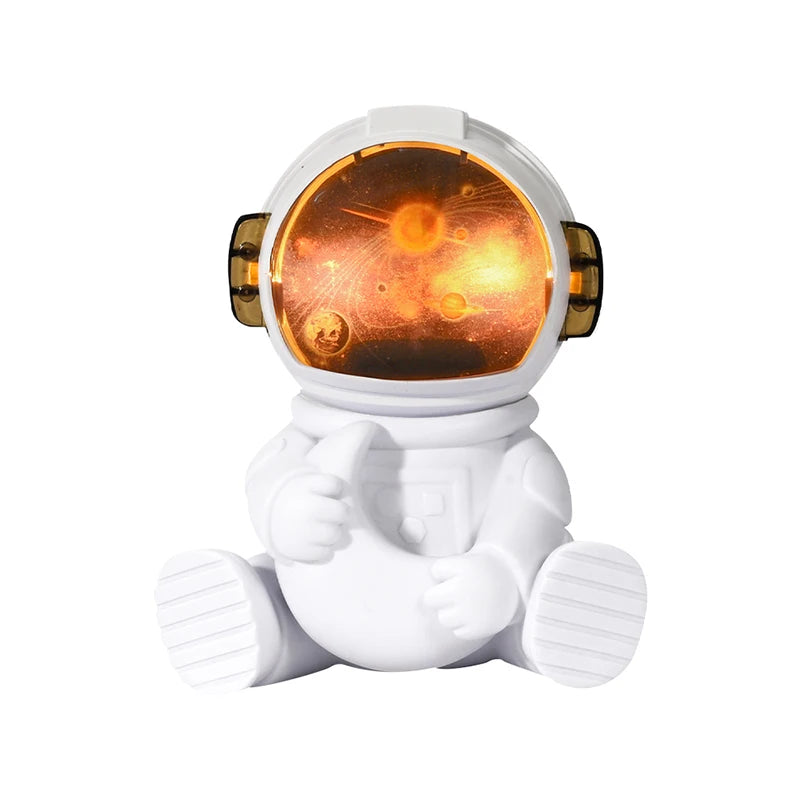 Creative Astronaut Model Humidifier Cotton Swab Air Humidifier Home Quiet USB Rechargeable Home Desktop Gift Star Moon Diffuser - Moon