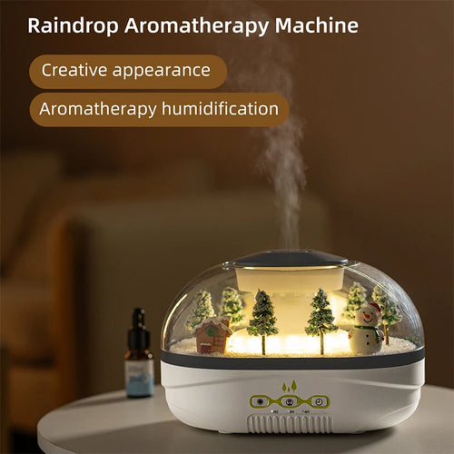 400ml Rain Cloud Aroma Diffuser Large Capacity Air Humidifiers Water Drip Essential Oils Ultrasonic Diffuser With 7 Night Light